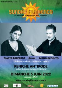 spectacle Sunday Flamenco. Le dimanche 5 juin 2022 à Paris19. Paris.  17H00